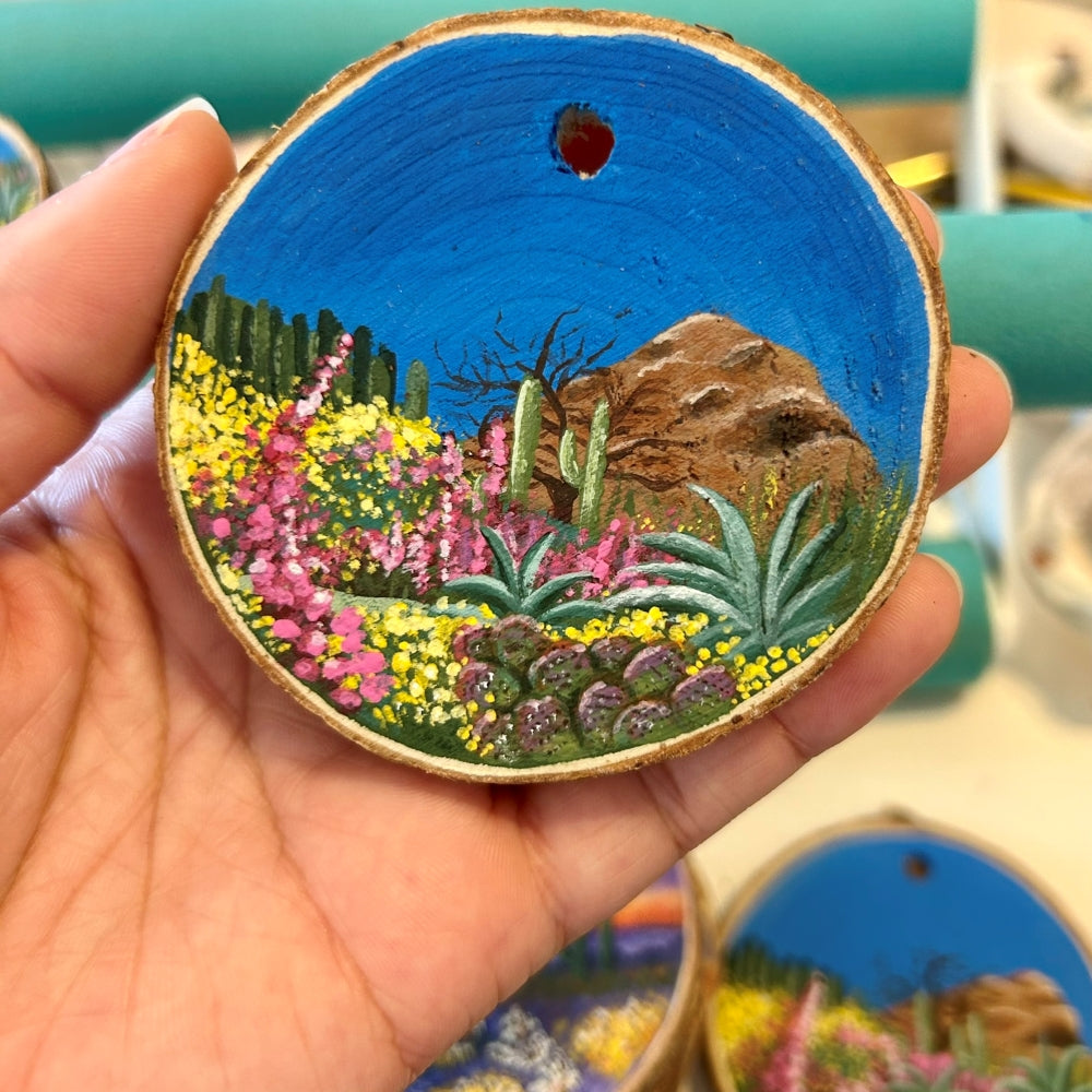 Wood-Slice Christmas Ornament