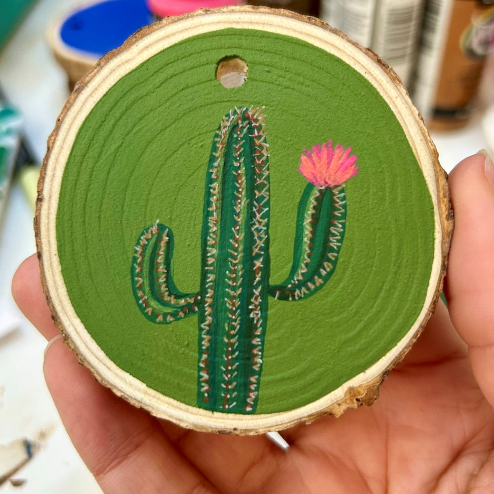 Wood-Slice Christmas Ornament