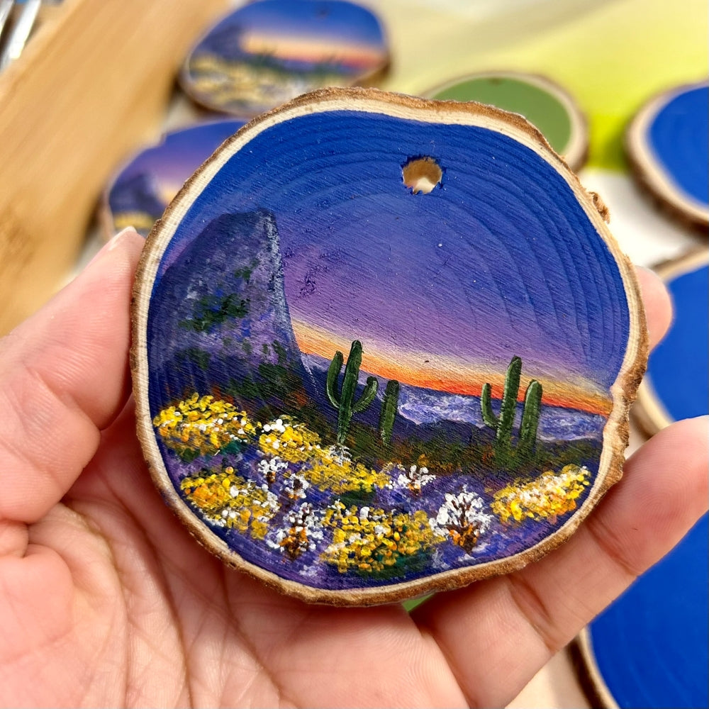 Wood-Slice Christmas Ornament
